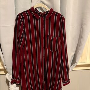 Forever 21 Red and Black Striped Shirt